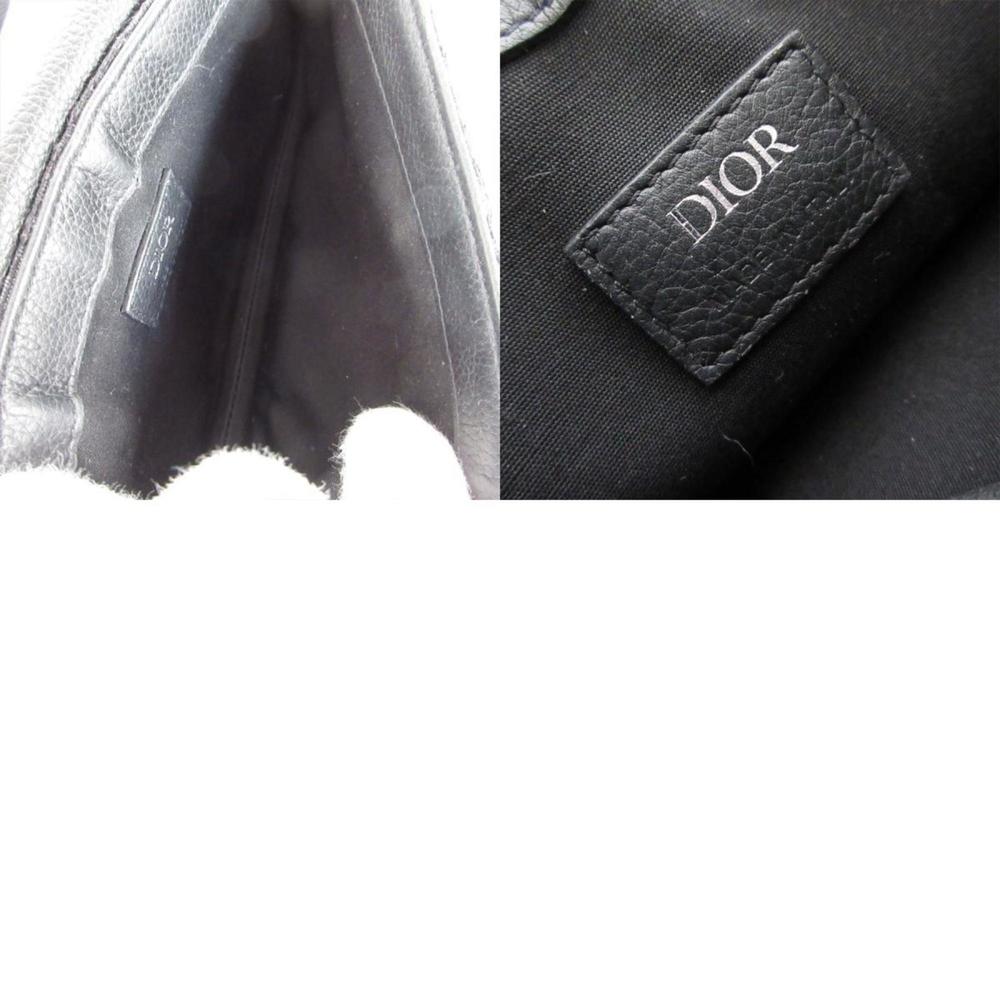 Christian Dior Dior Body Bag Canvas Leather Black Silver Men's s0258a - Picture 5 of 5